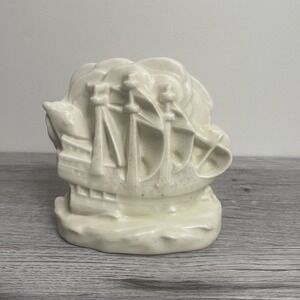 Rockwood William Mcdonald 1927 ship‎ bookend 2634 5" Tall Vintage